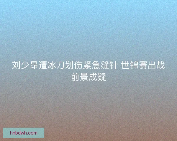 刘少昂遭冰刀划伤紧急缝针 世锦赛出战前景成疑